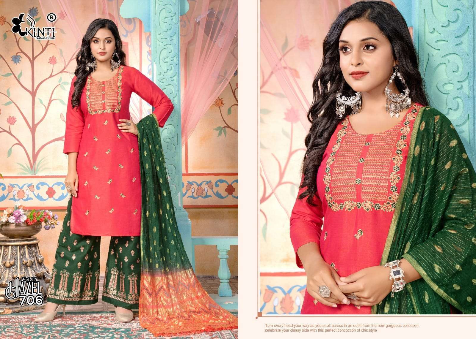 Kinti Hazel Vol 7 Kurti Plazo With Dupatta Wholesale surat