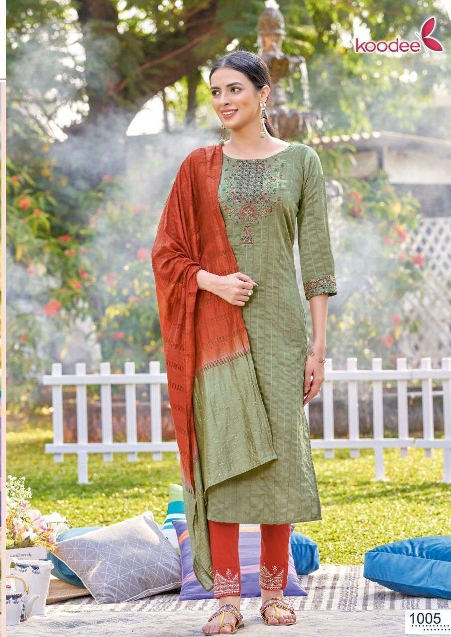 Koodee - Riya Vol-3 Kurti Pant Dupatta Wholesale surat