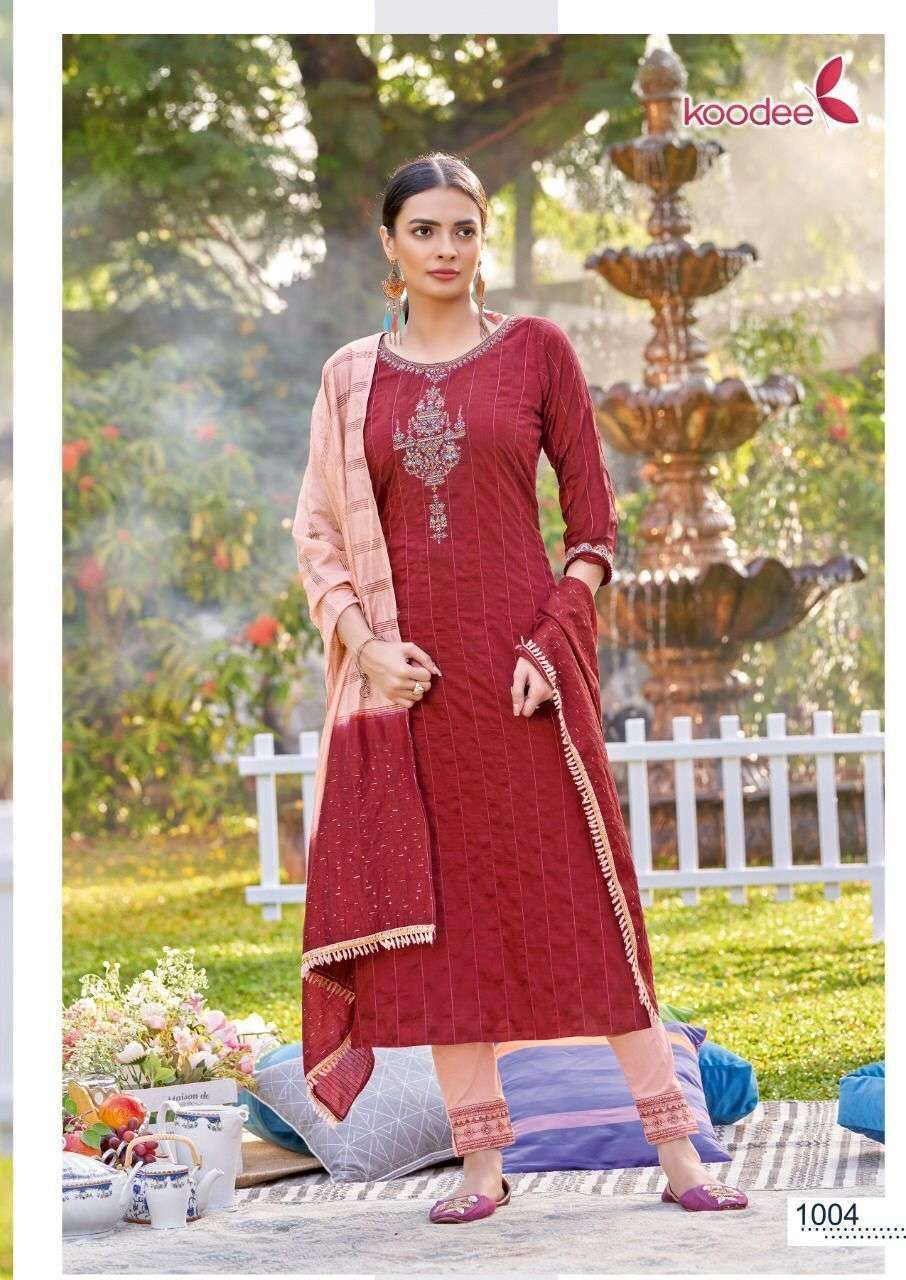 Koodee - Riya Vol-3 Kurti Pant Dupatta Wholesale surat