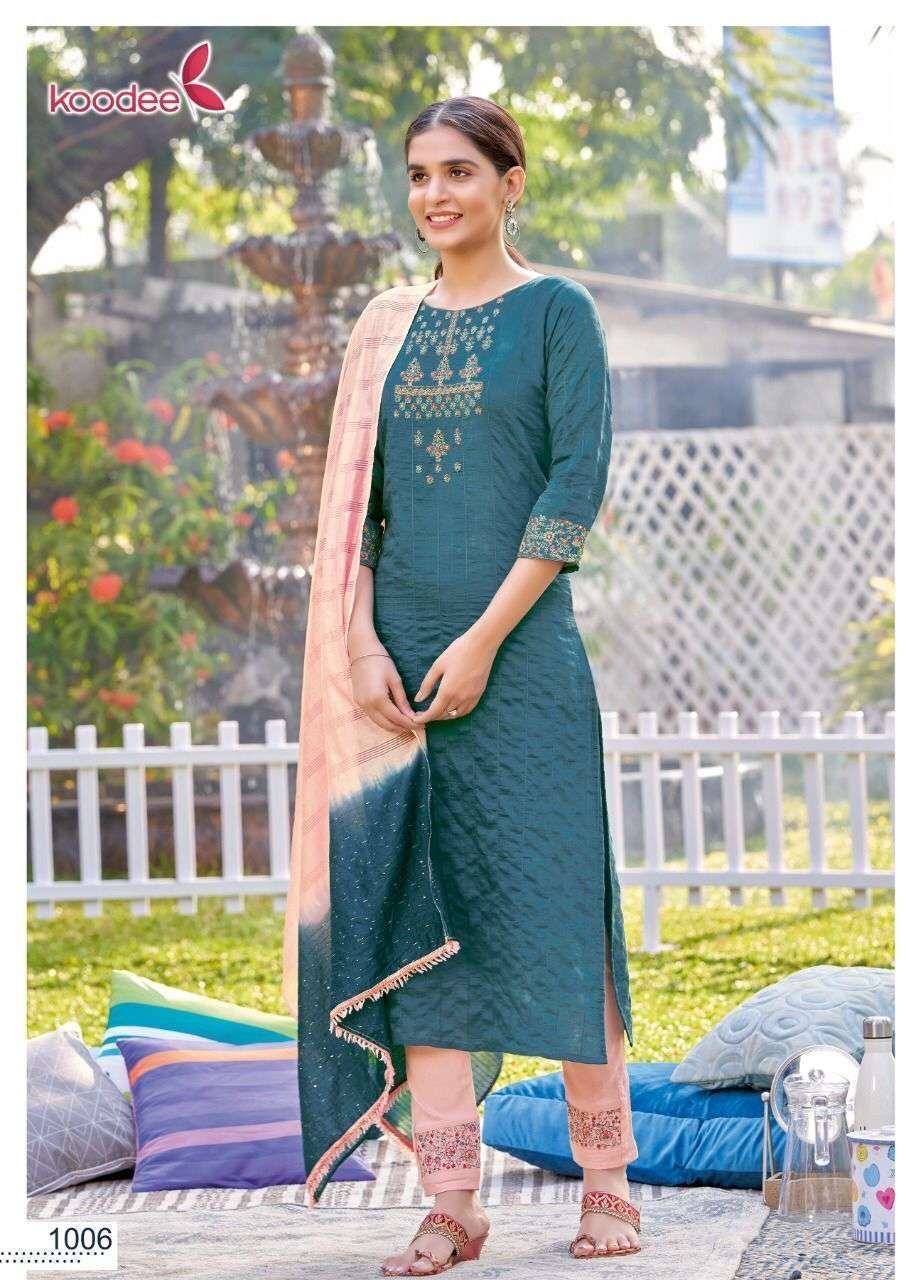 Koodee - Riya Vol-3 Kurti Pant Dupatta Wholesale surat