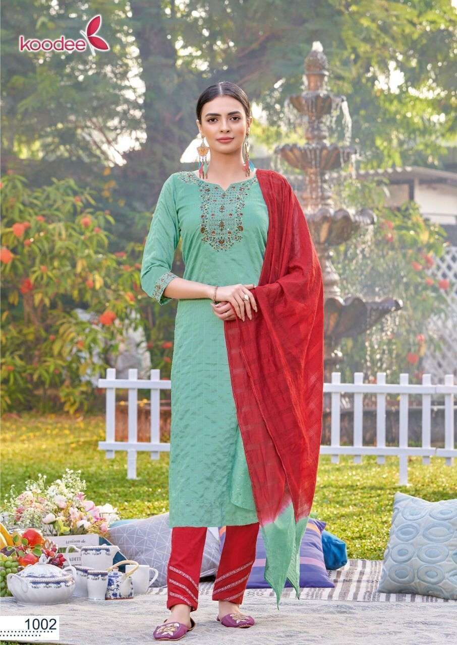 Koodee - Riya Vol-3 Kurti Pant Dupatta Wholesale surat