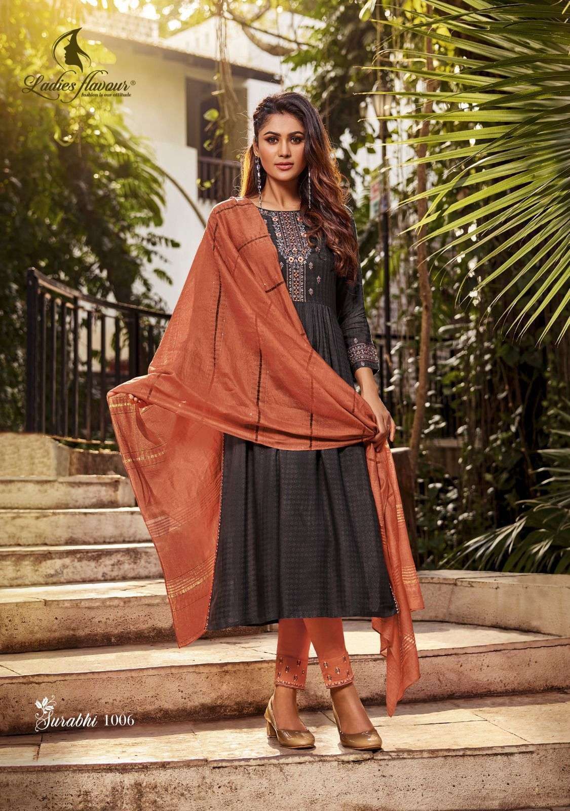 Ladies Flavour Mirza -Kurti Pant With Dupatta -Wholesale Catalog