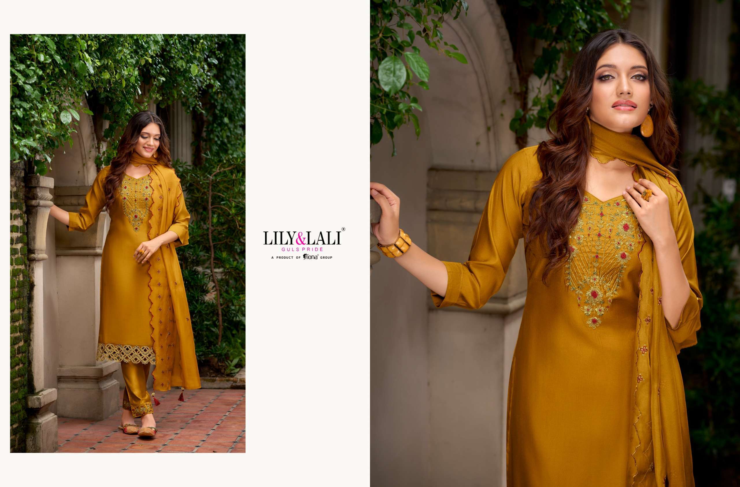 Lily And Lali Bella Exclusive Milan Silk Kurti Bottom With Dupatta wholesale