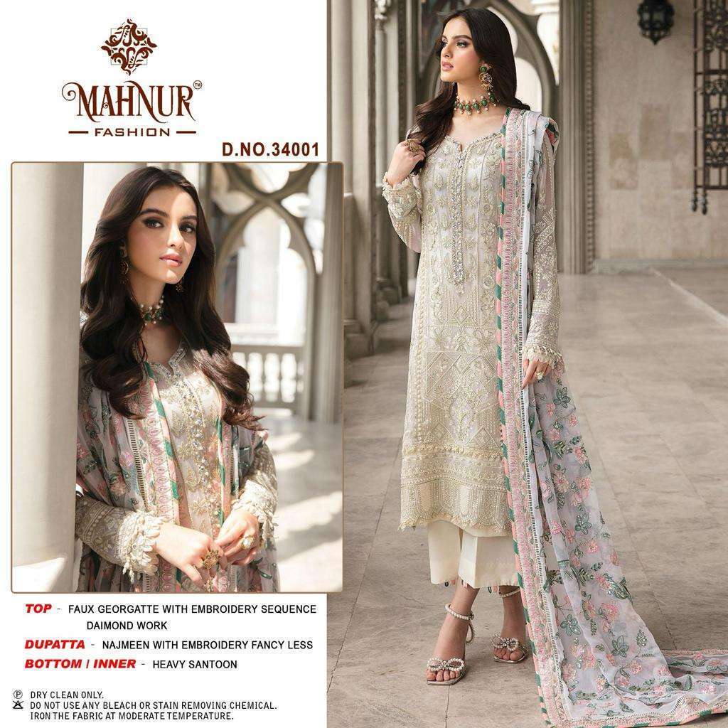 Mahnur Vol 34 Georgette Pakistani Suit Wholesale INDIA