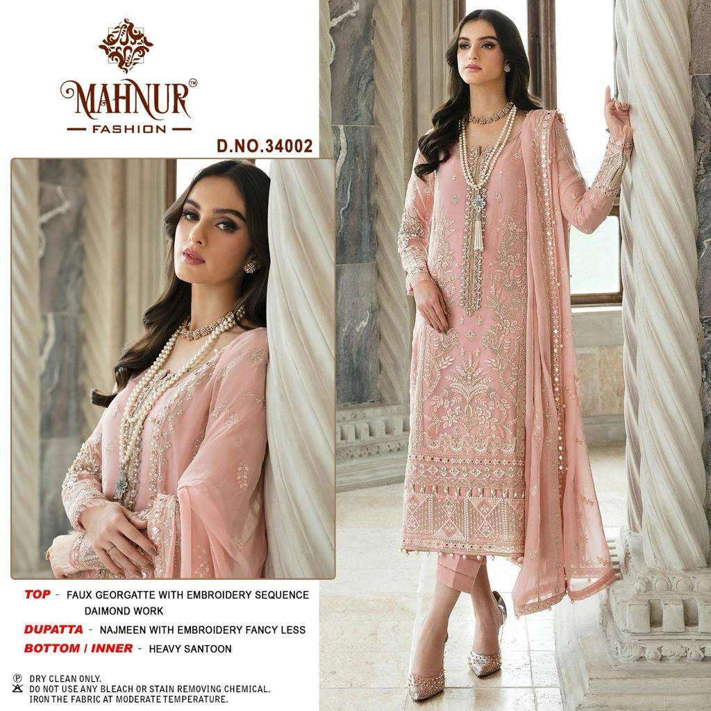 Mahnur Vol 34 Georgette Pakistani Suit Wholesale INDIA