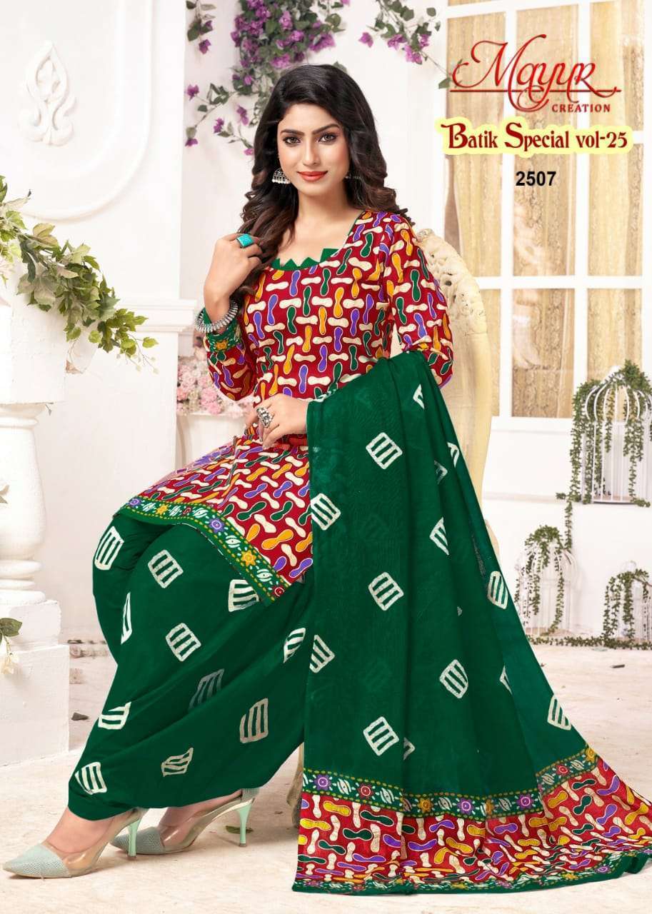 Batik Special Vol 26 Mayur Creation Cotton Dress Material – Kavya Style Plus