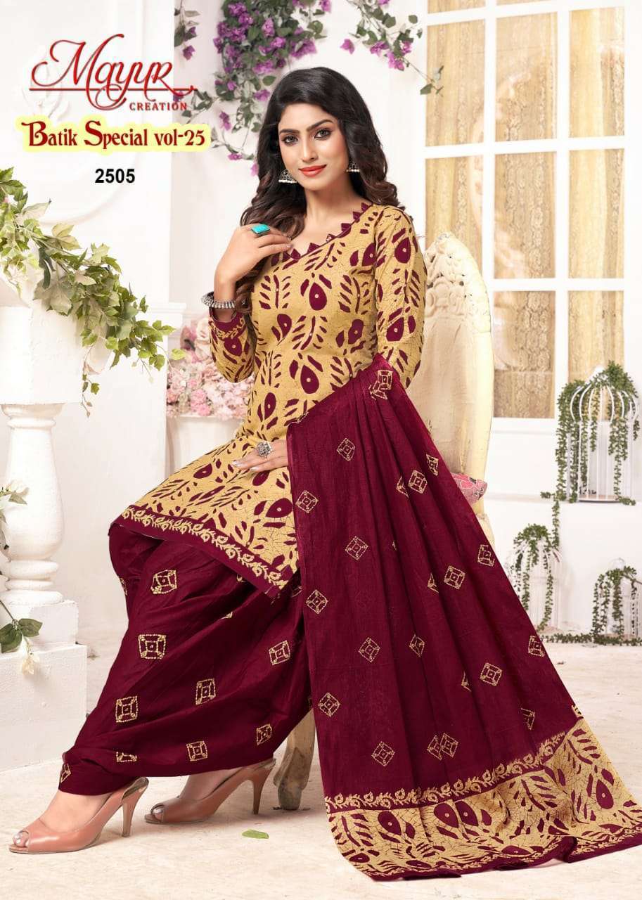 Mayur Batik Special Vol 25 Cotton Dress Material Wholesale SURAT