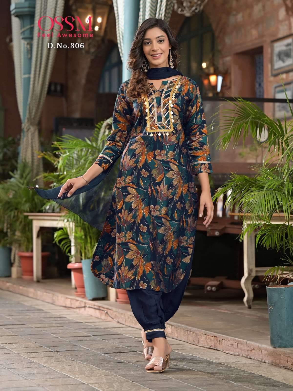 Find Pure 60 Gram Georgette With Floral Afghani Kurti by KCPC Bandhani near  me | Sikar, Sikar, Rajasthan | Anar B2B Business App