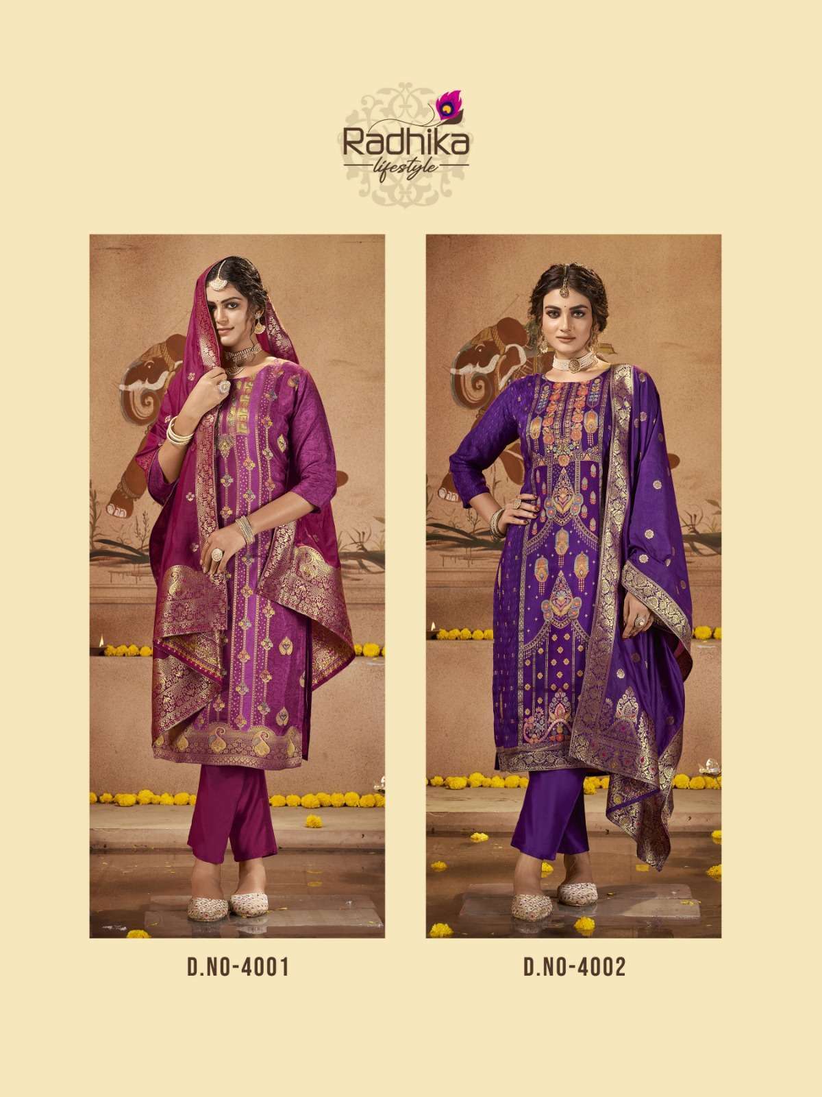 Radhika Banarasi Vol 4 Dola Silk Kurti Wholesale SURAT