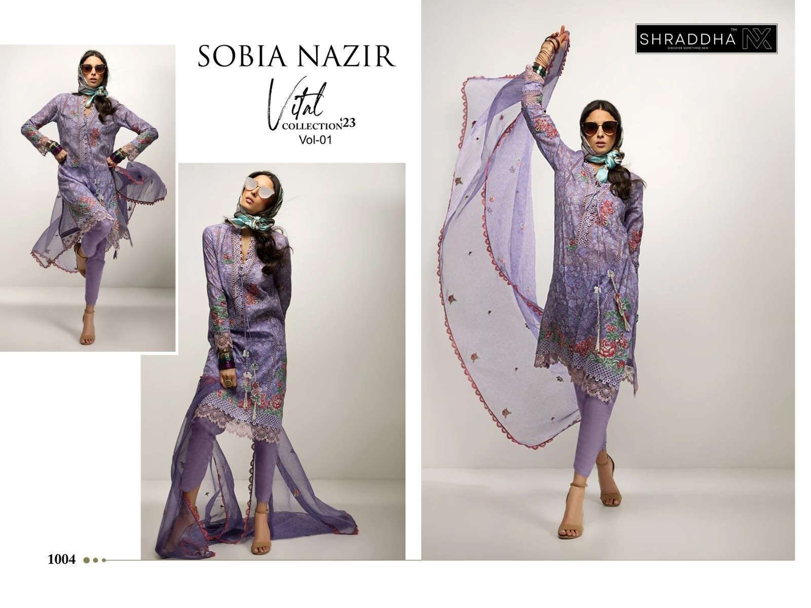 Shraddha Nx Sobia Nazir Vithal Vol 1 Chiffon Dupatta Salwar Suits
