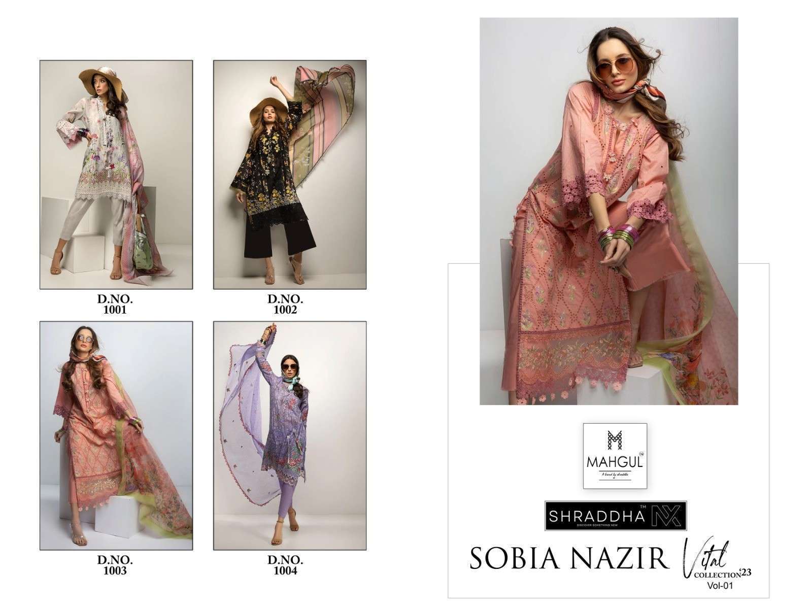 Shraddha Nx Sobia Nazir Vithal Vol 1 Chiffon Dupatta Salwar Suits