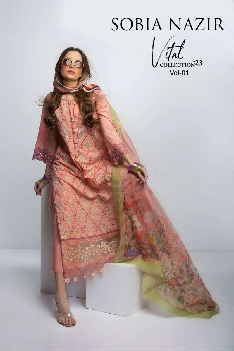 Shraddha Nx Sobia Nazir Vithal Vol 1 Chiffon Dupatta Salwar Suits