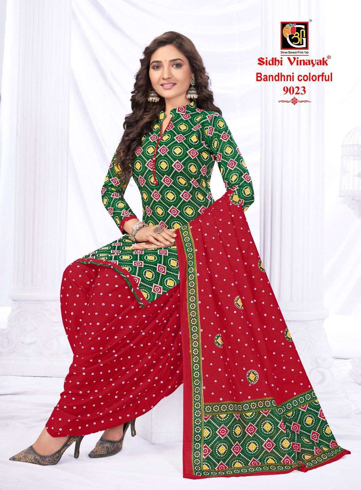 Sidhi Vinayak Bandhni Colourfull Vol-1 Dress Material Wholesale collection in surat