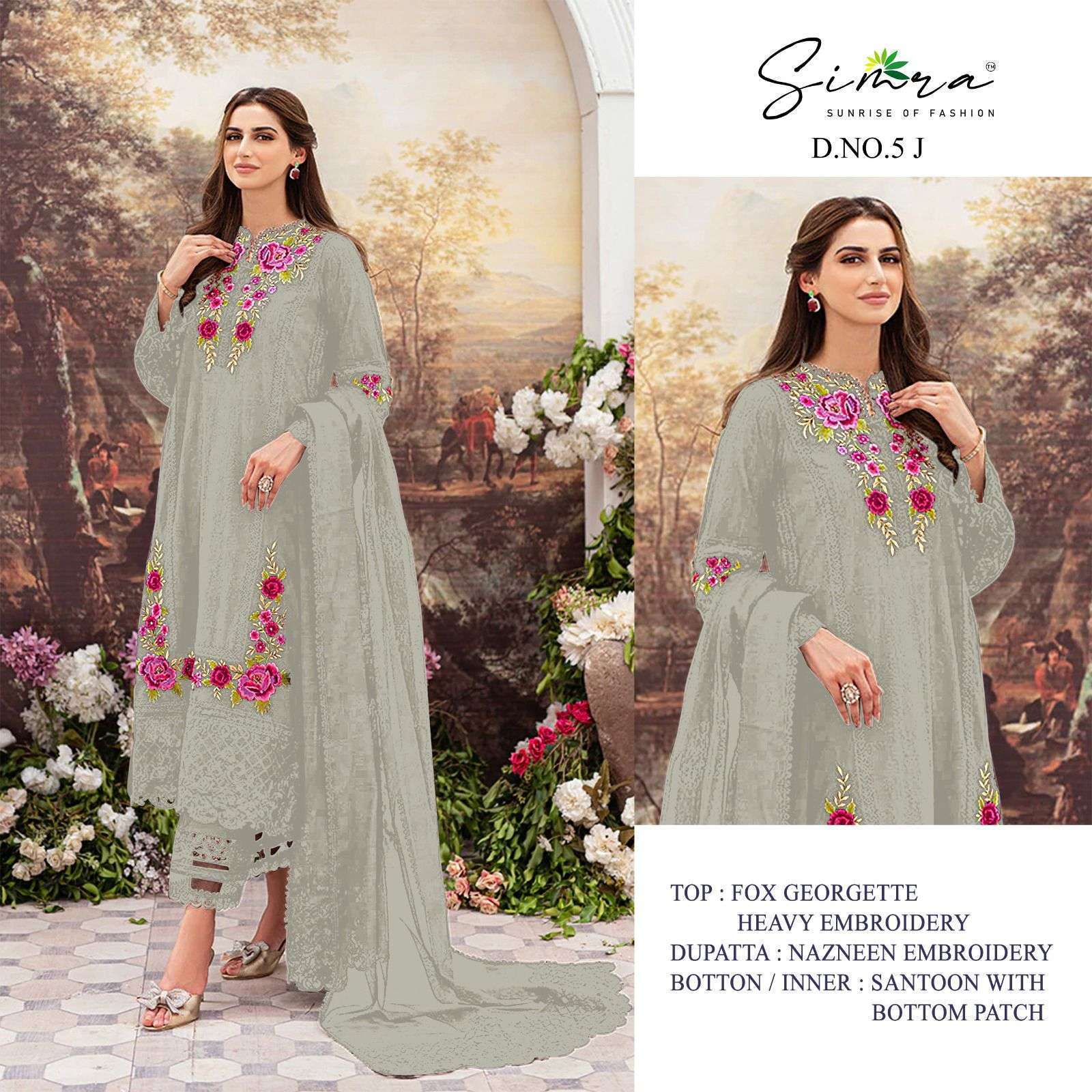 Simra S 5 G To J Georgette Pakistani Salwar Suits wholesale