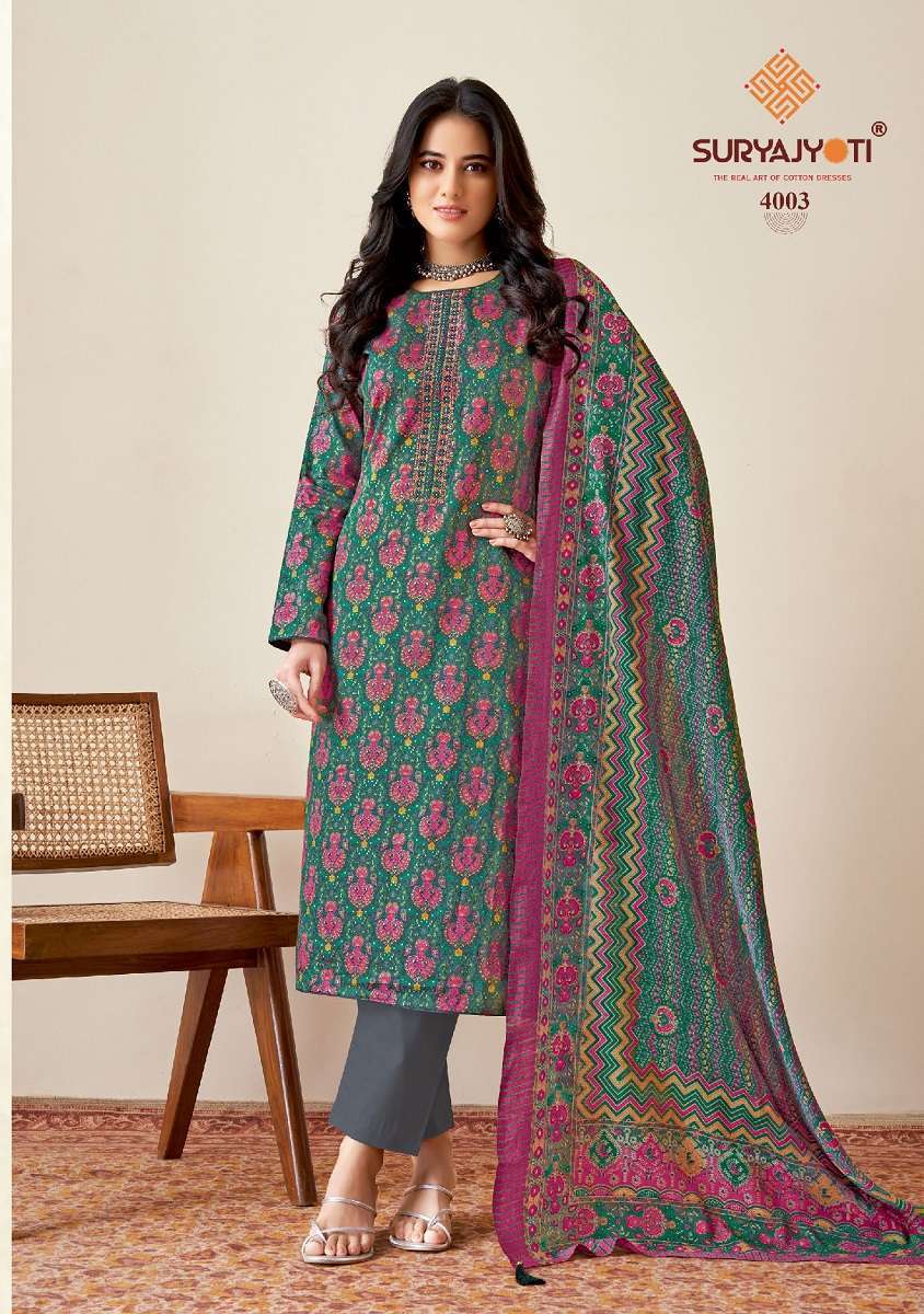 	Suryajyoti Kalki Vol-4 Cotton Dress Material Wholesale Market SURAT