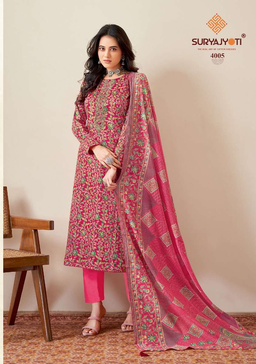 	Suryajyoti Kalki Vol-4 Cotton Dress Material Wholesale Market SURAT