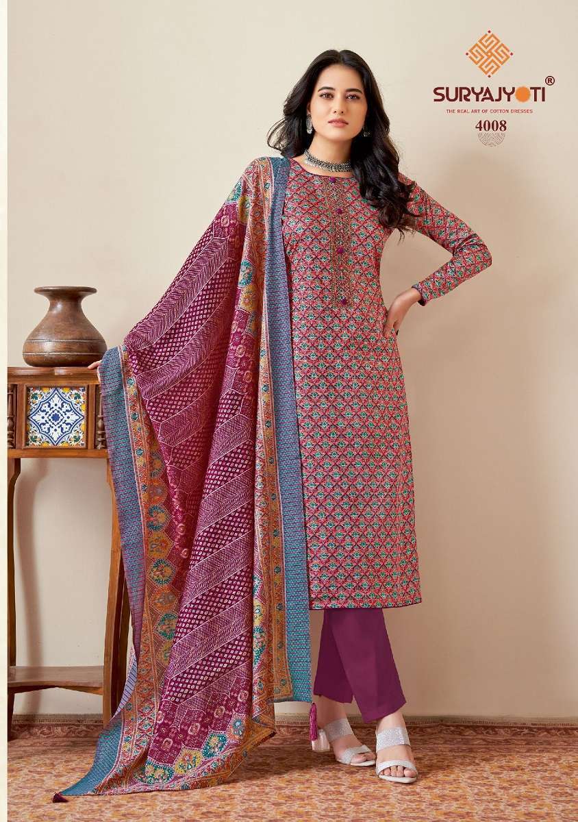 	Suryajyoti Kalki Vol-4 Cotton Dress Material Wholesale Market SURAT