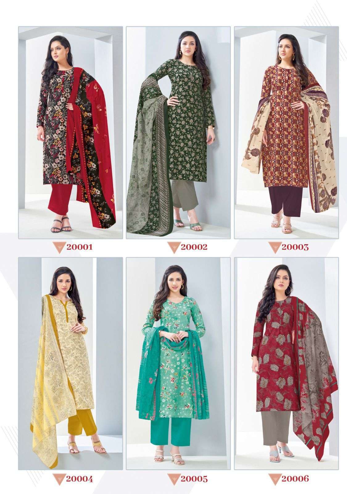 Suryajyoti Nargis Vol 20 Cotton Printed Dress Material 