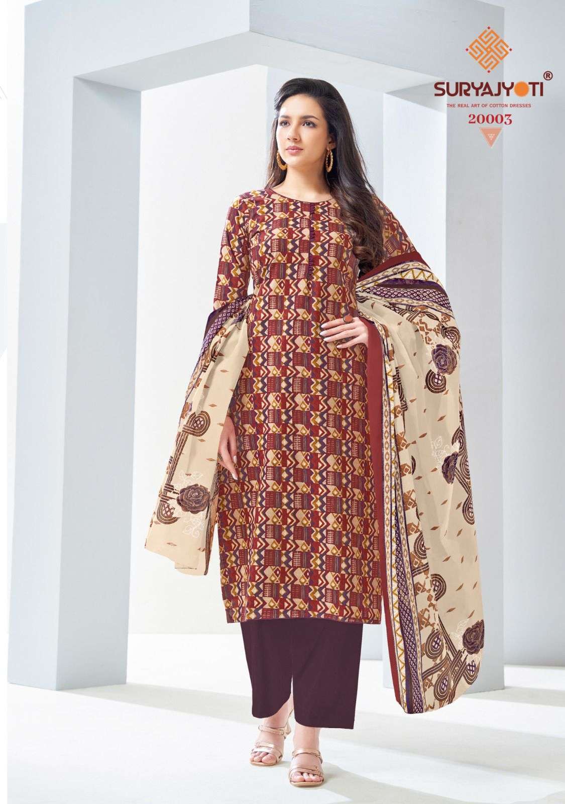 Suryajyoti Nargis Vol 20 Cotton Printed Dress Material 