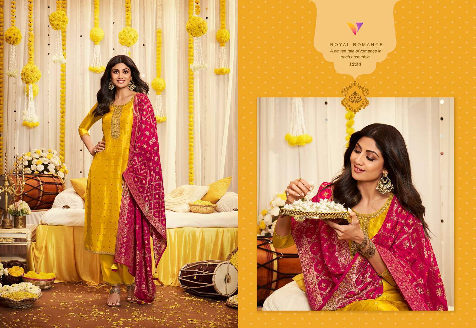 Vatsam Haldi Festive Wear Kurti Pant Dupatta Wholesale SURAT