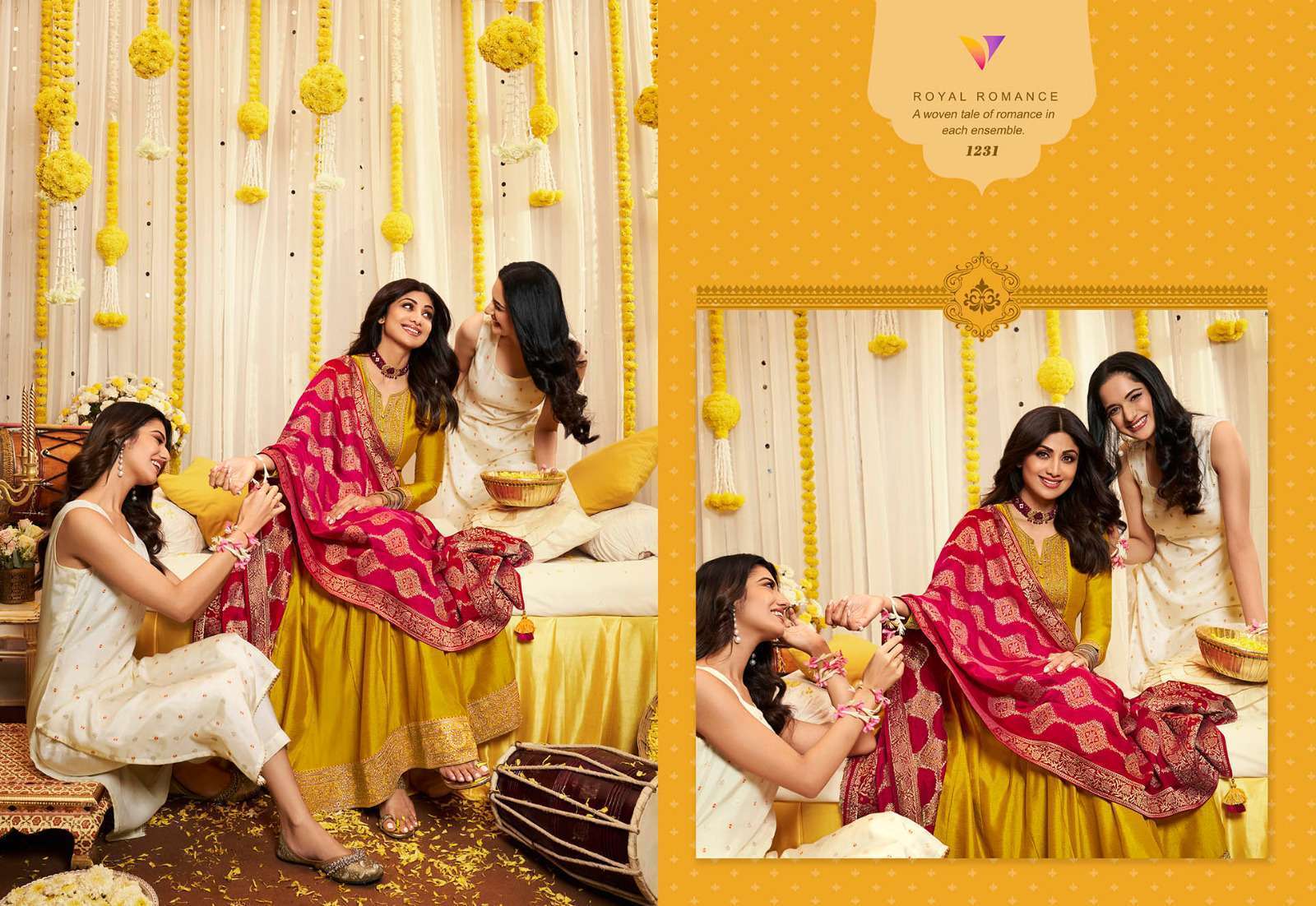 Vatsam Haldi Festive Wear Kurti Pant Dupatta Wholesale SURAT