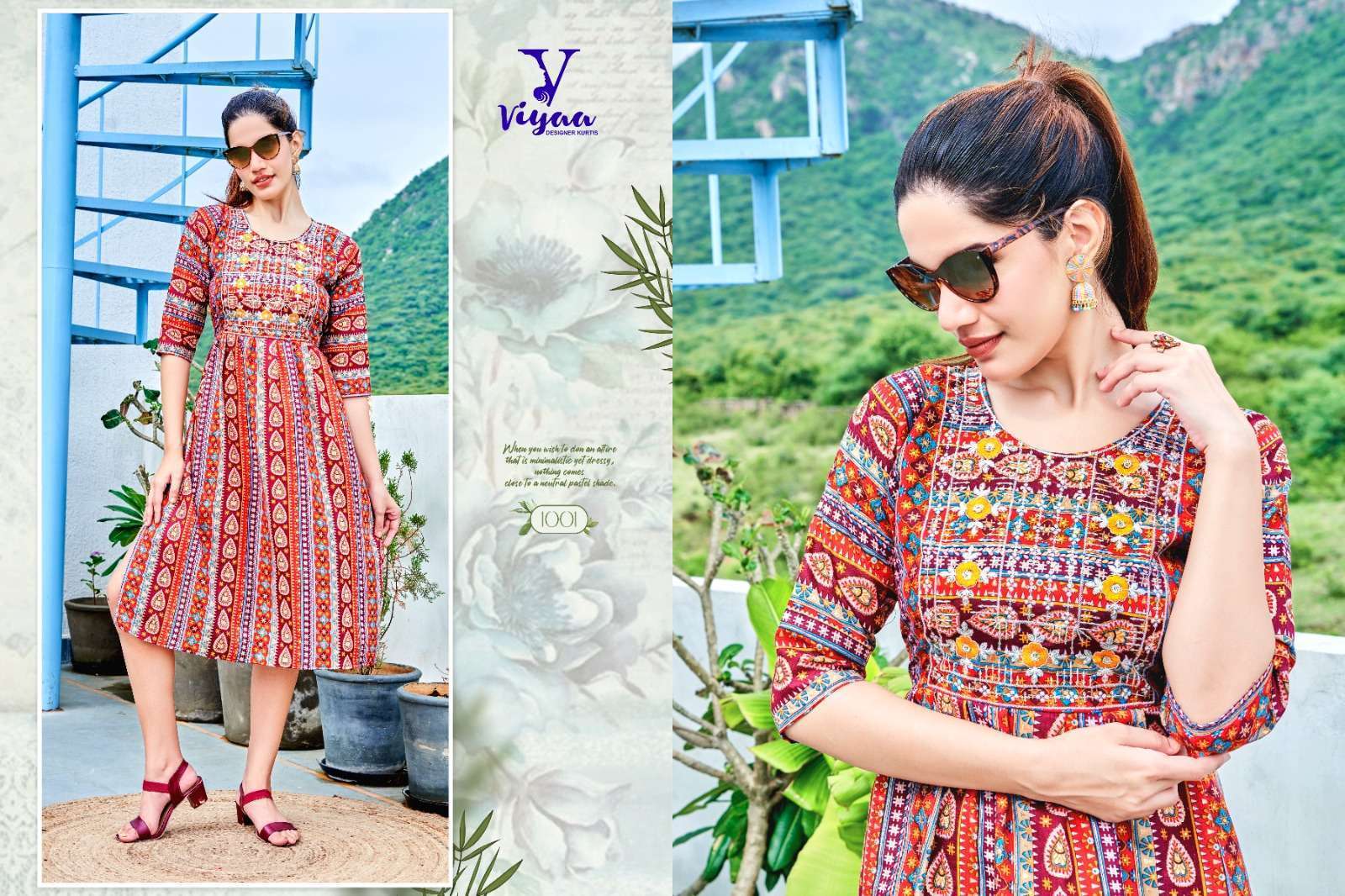 Viyaa Designer Maira V5 Kurti Wholesale SURAT