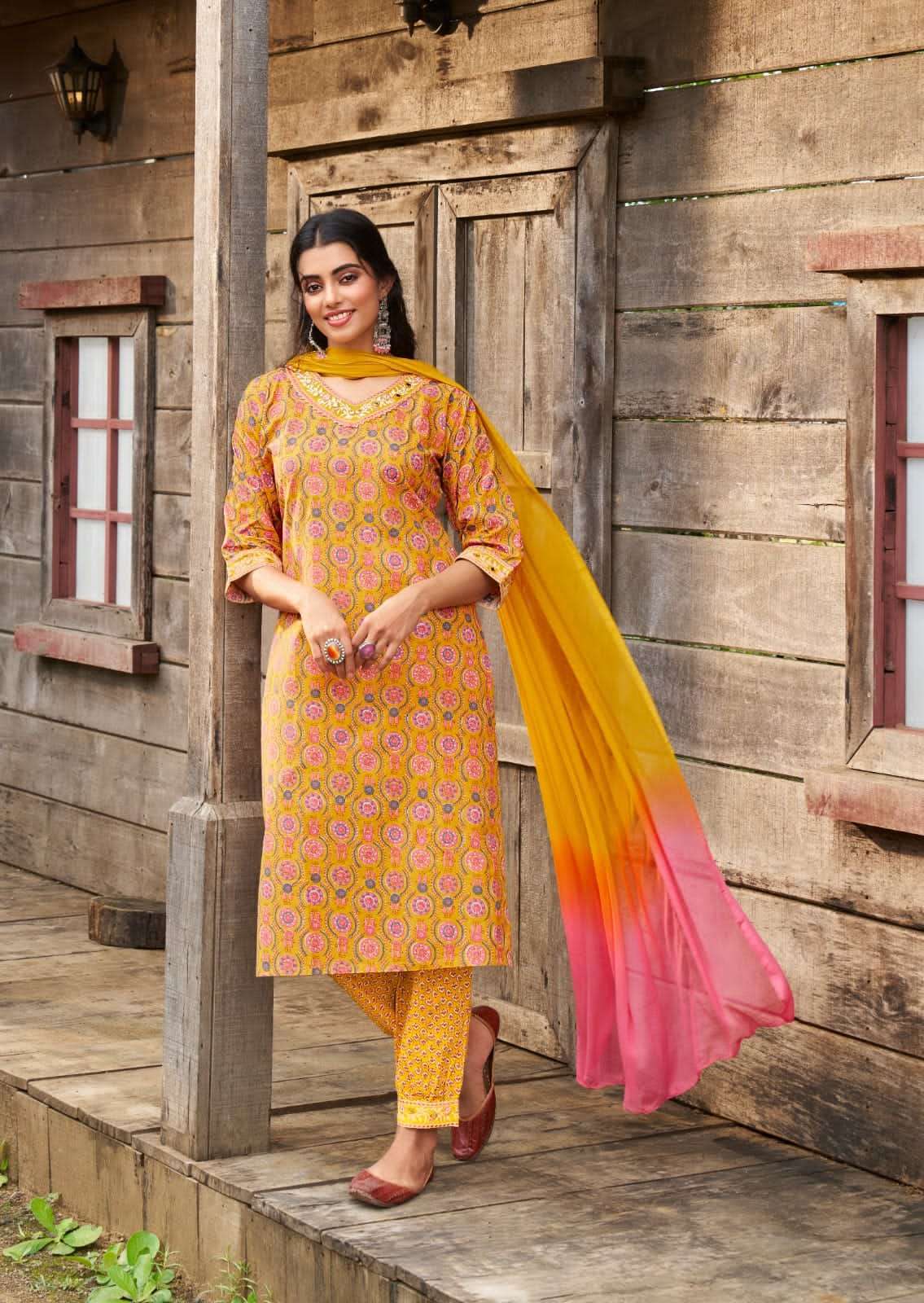 Wanna Cotton Candy Kurti pant dupatta 