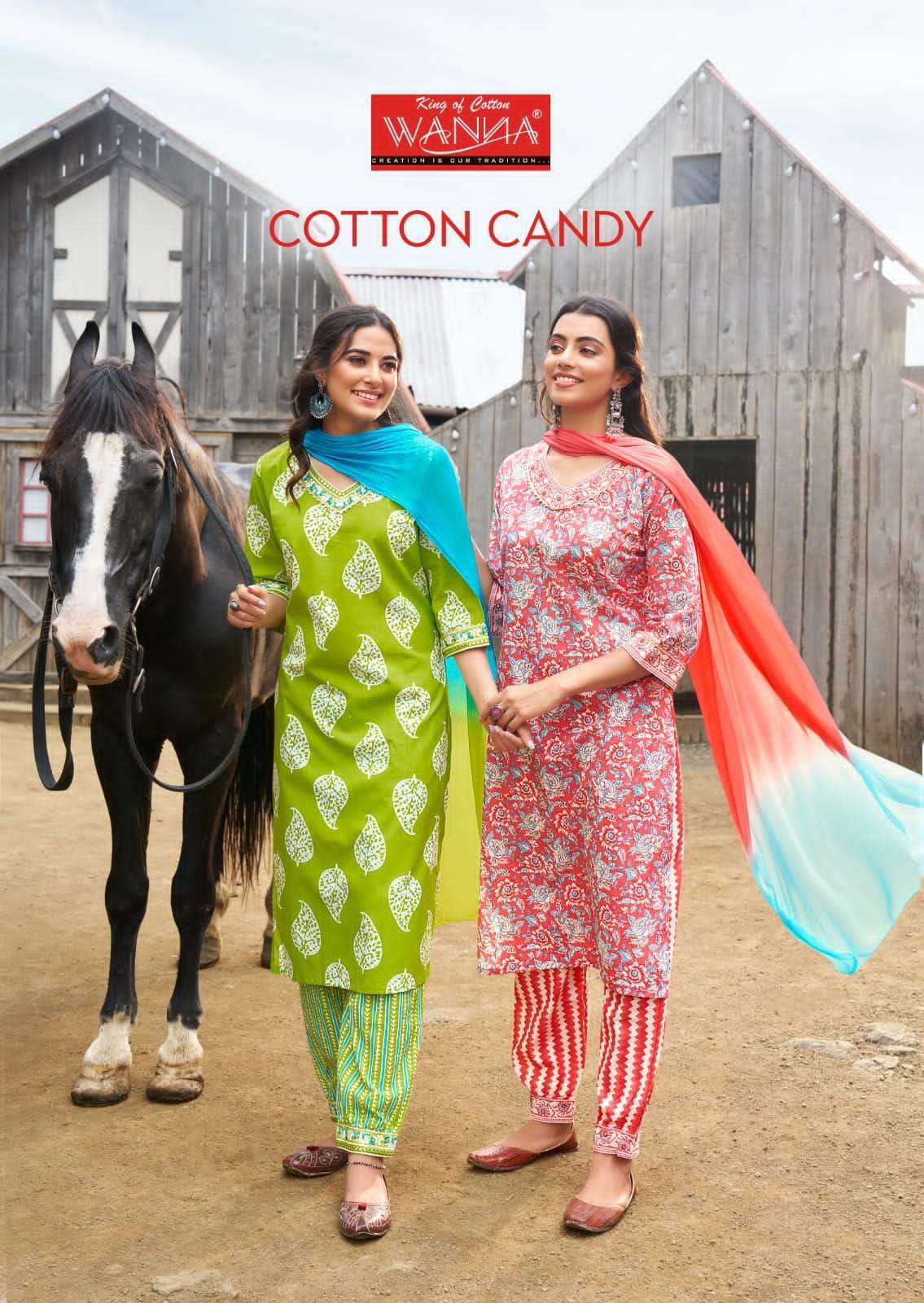 Wanna Cotton Candy Kurti pant dupatta 