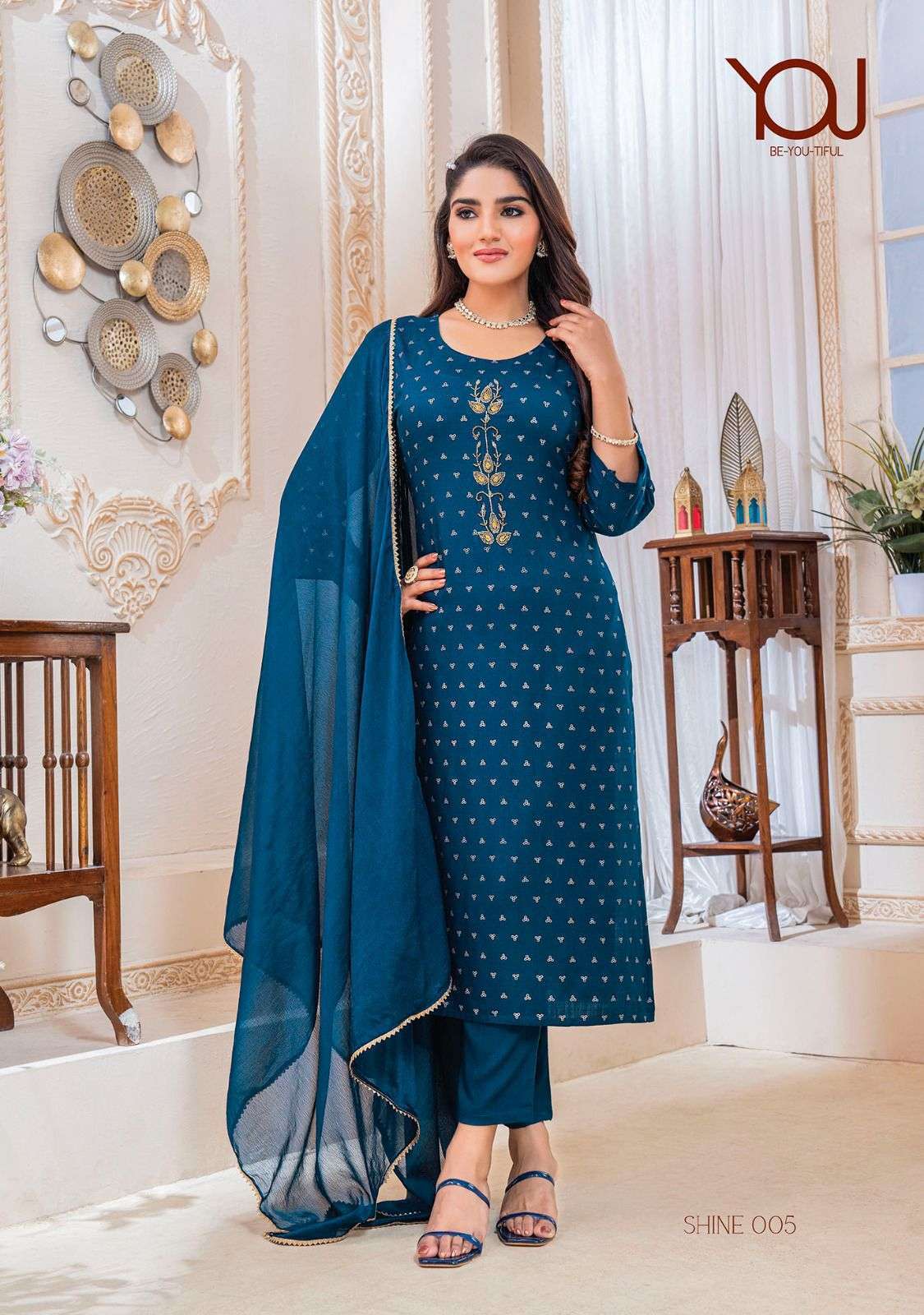 Wanna Shine Kurti Pant Dupatta Wolesale SURAT