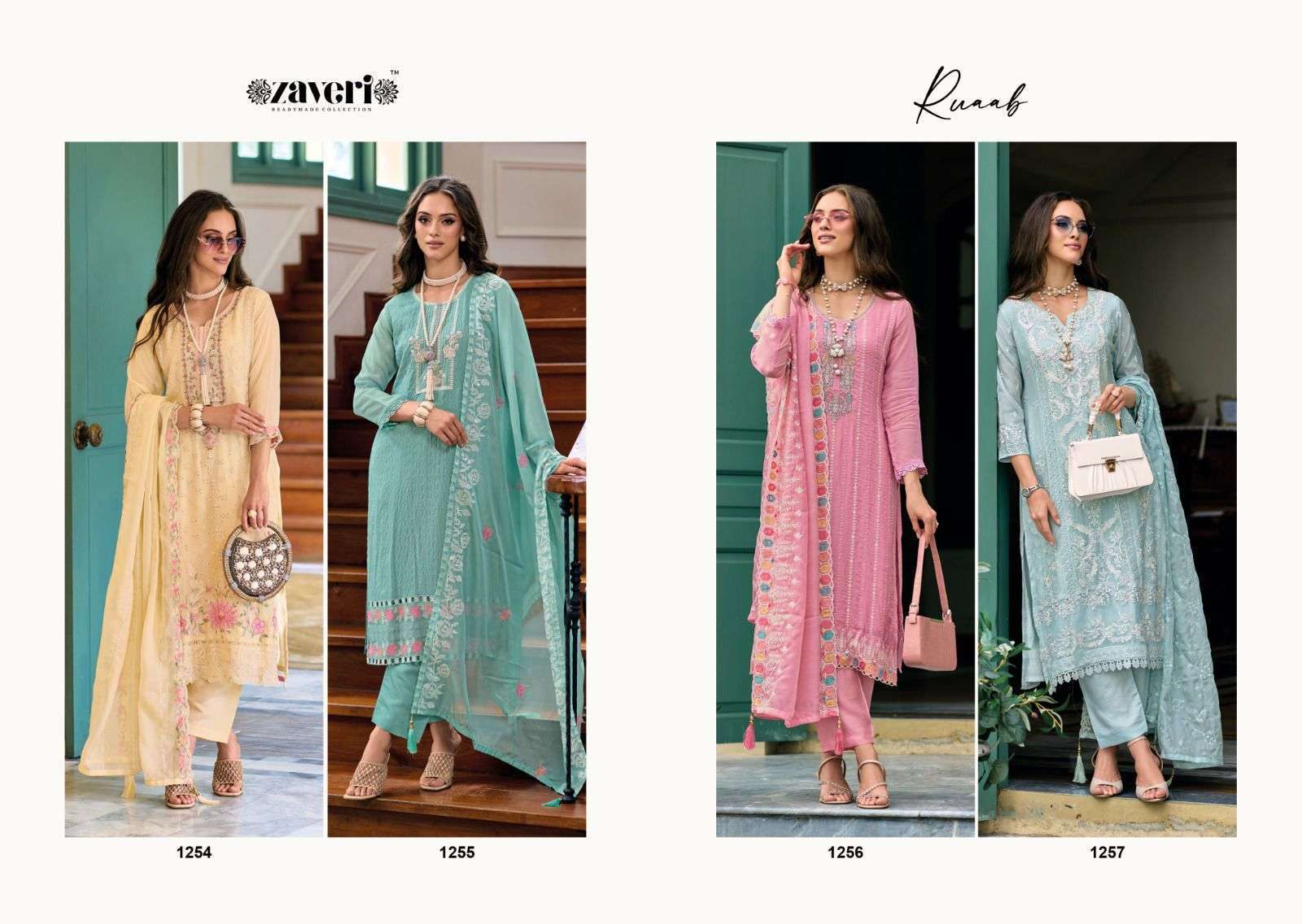 Zaveri Ruaab Soft Organza Designer Kurti Wholesale SURAT
