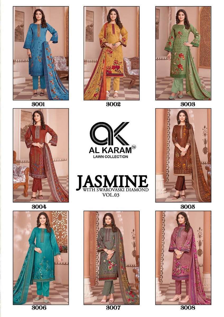 Al Karam Jasmine Vol-3 -Dress Material -Wholesale Kurti Collection in india