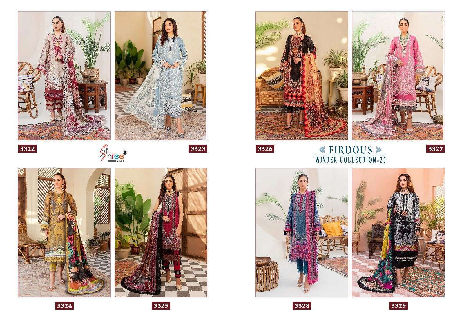 Firdous Winter Collection - 23 Salwar Kameez Wholesale collection in india