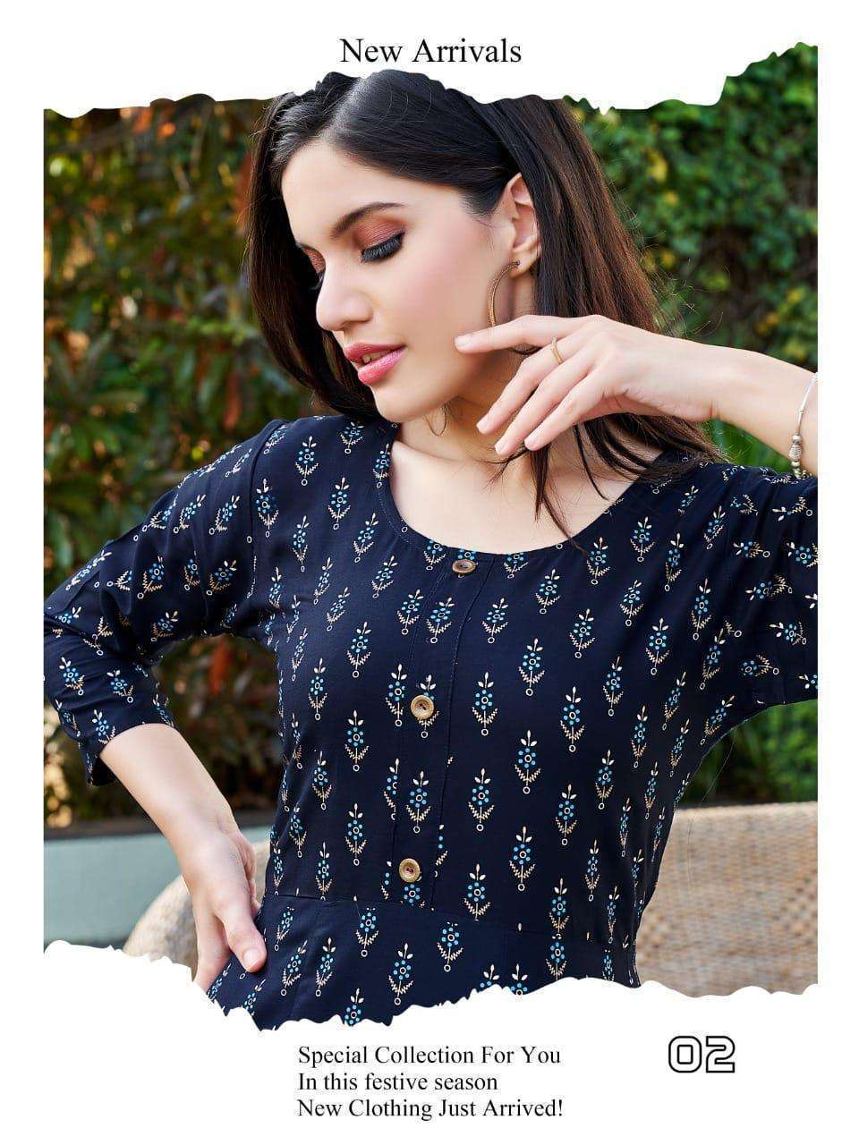 Hirwa Katrina Anarkali Kurti Wholesale Market in surat