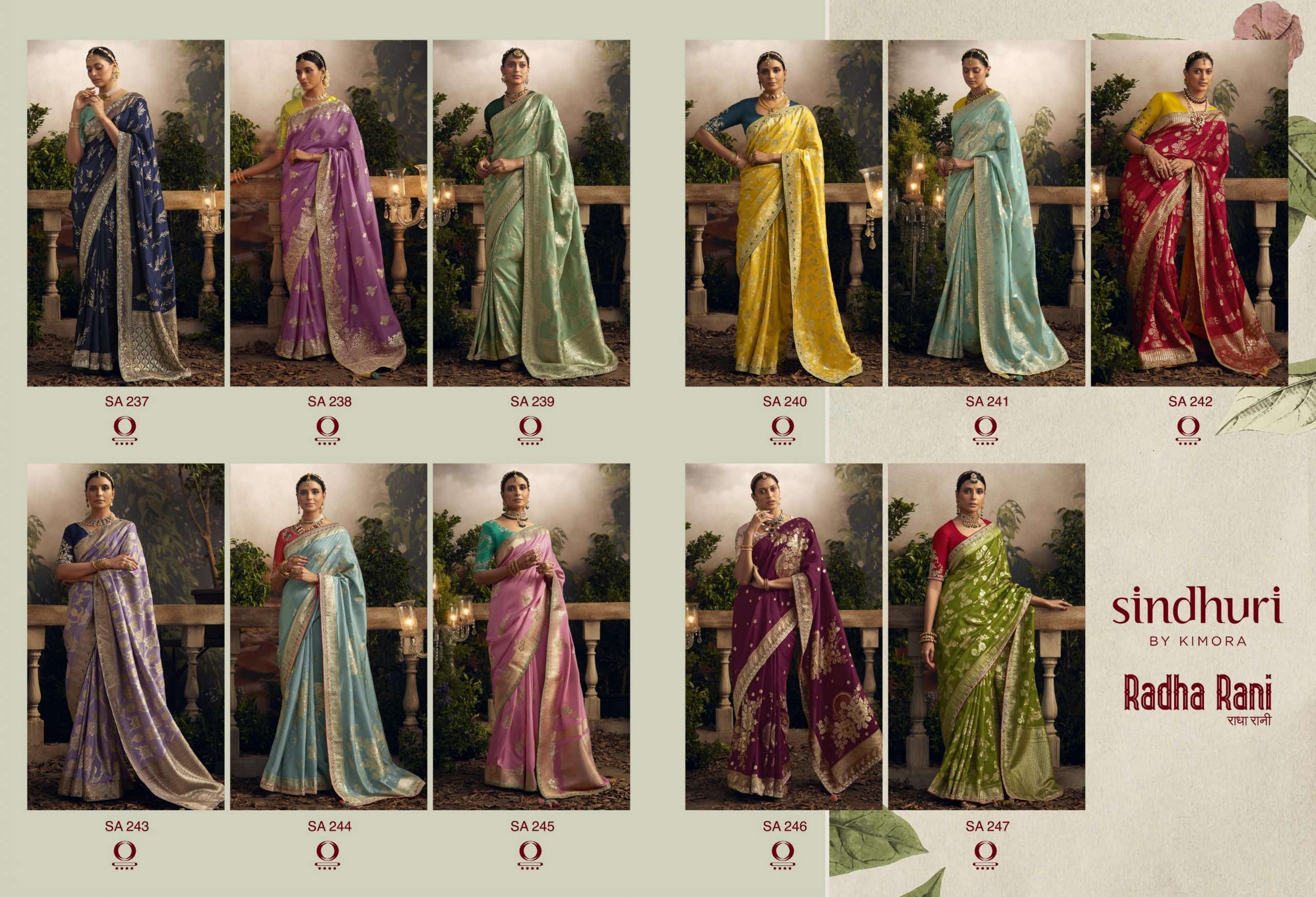 Kimora Sindhuri Radha Rani Embroidery Designer Sarees Wholesale Manufacture in india
