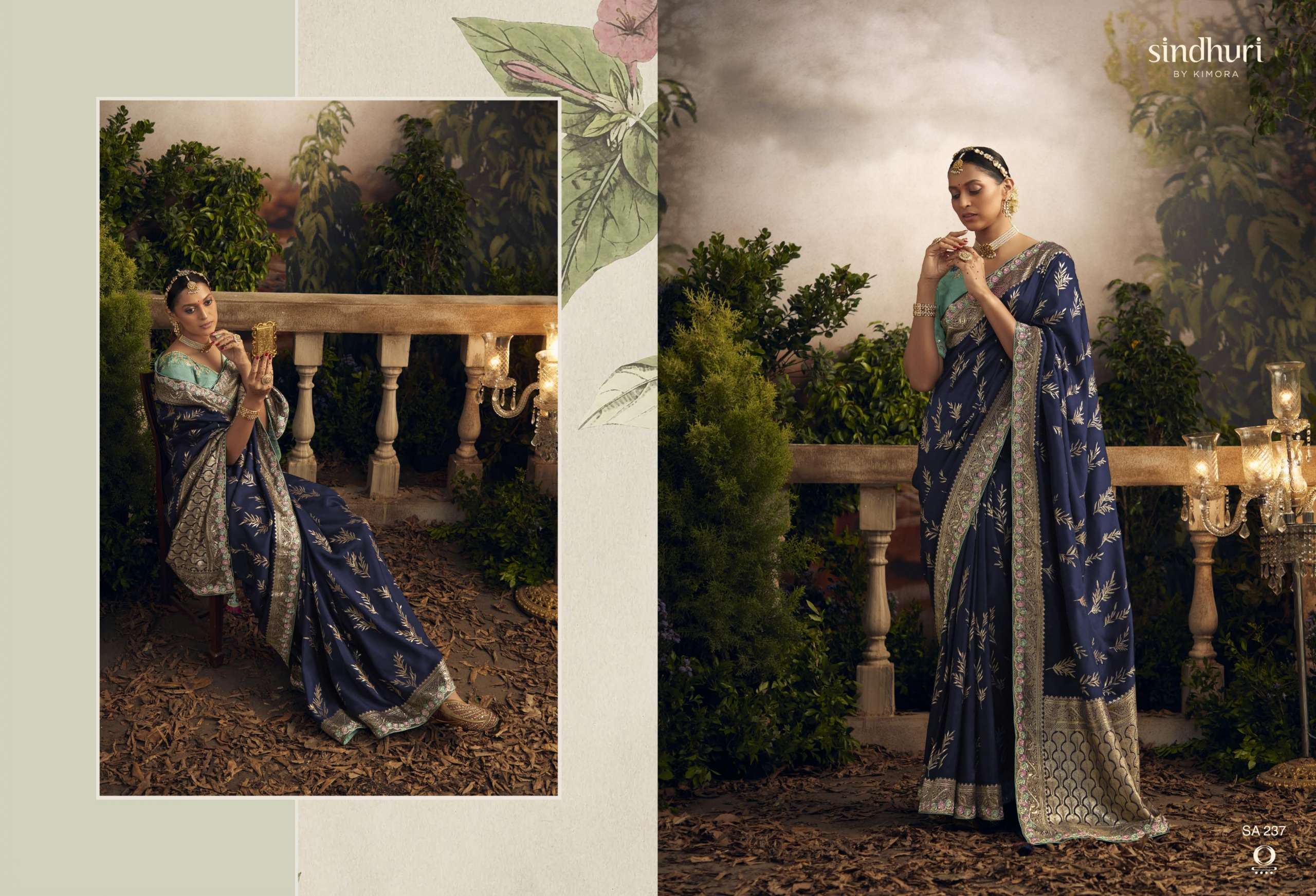 Kimora Sindhuri Radha Rani Embroidery Designer Sarees Wholesale Manufacture in india