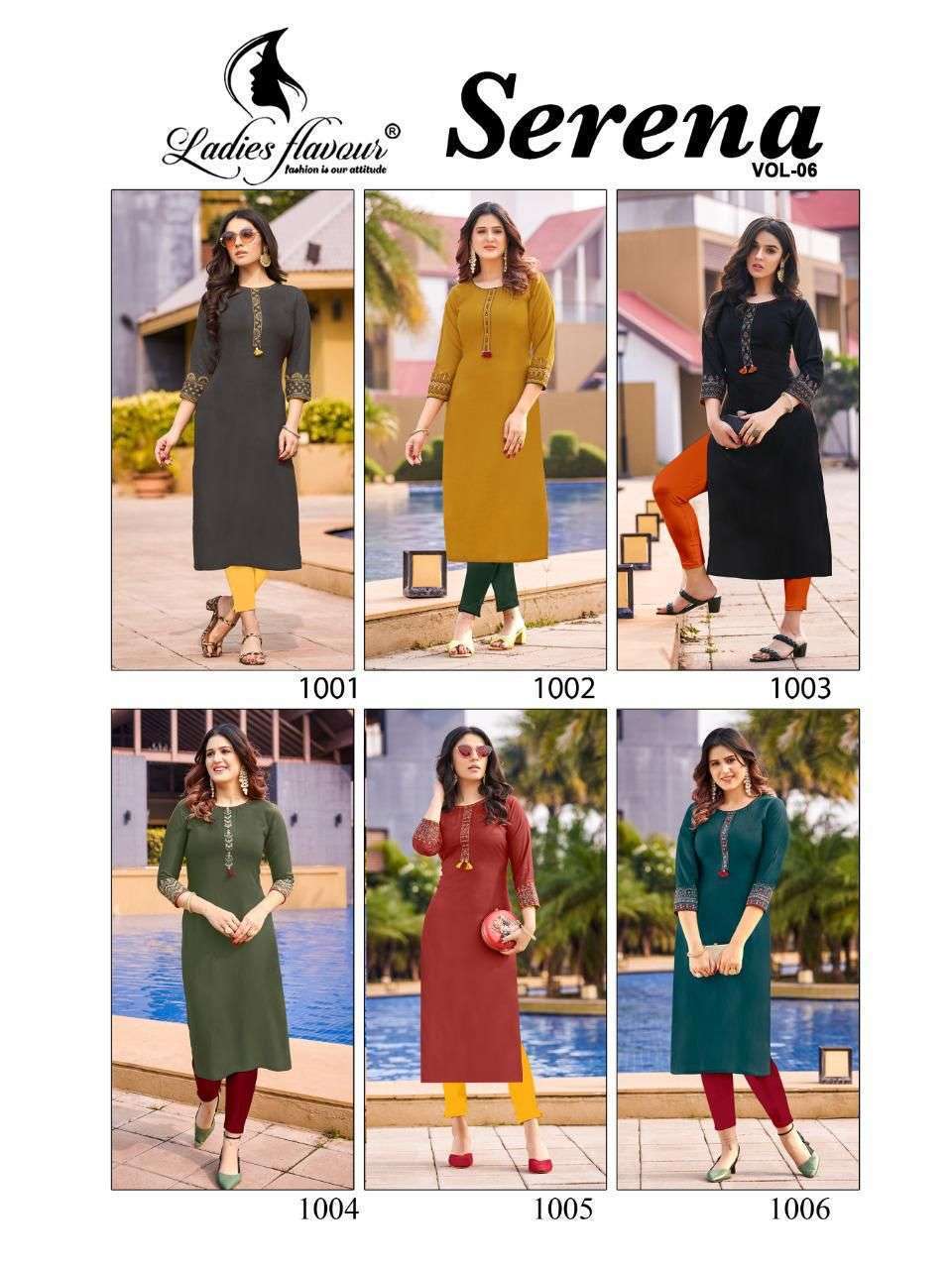 Ladies Flavour Serena Vol-6 Branded Kurti Wholesale collection in india