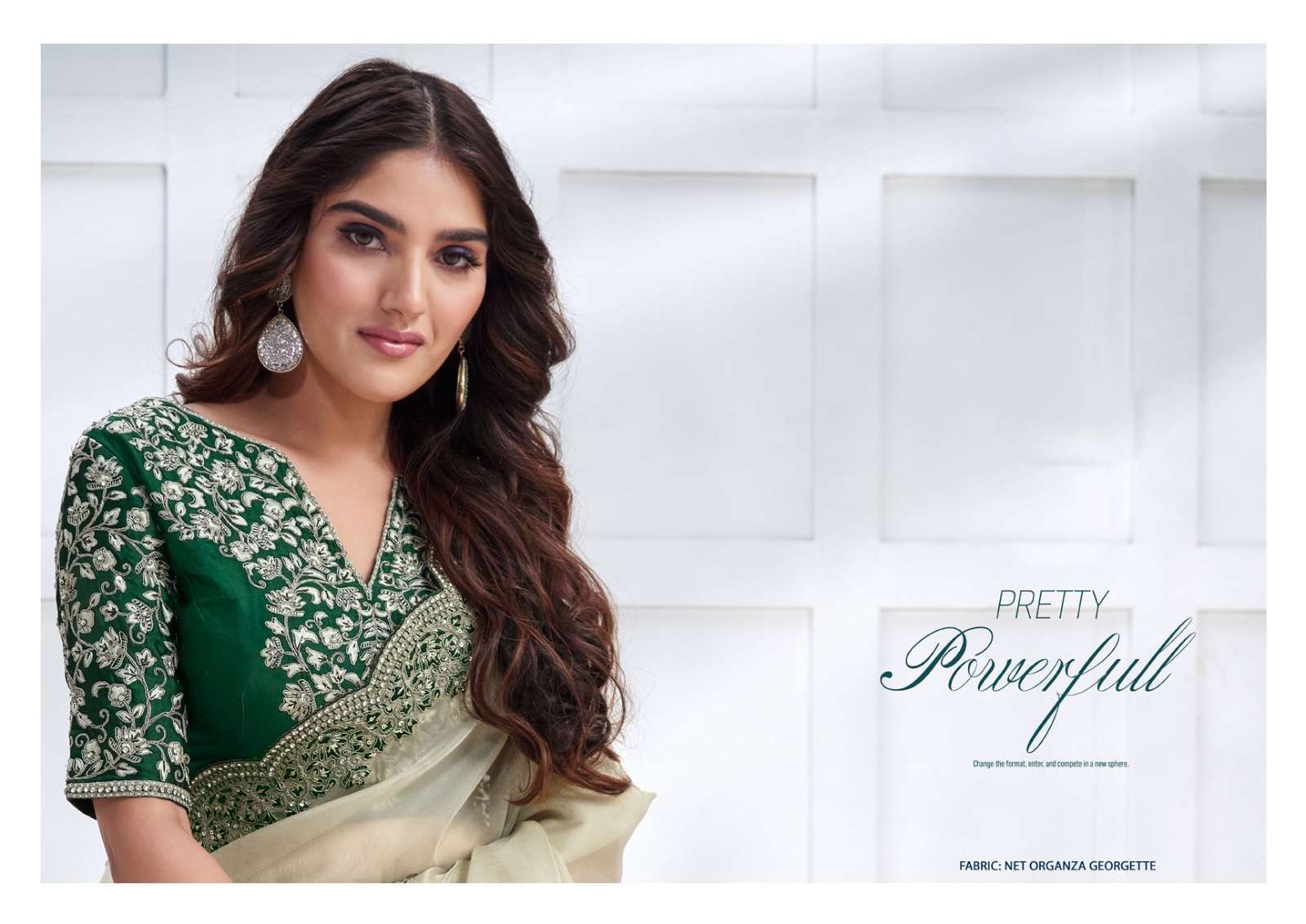 Mahotsav Mohmanthan Majestica Crepe Satin Silk Saree Embroidered Saree collection in surat