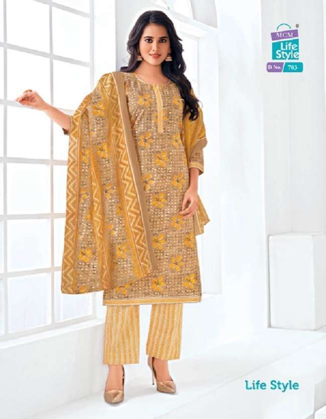 Mcm Lifestyle Vol-7-Readymade Dress Material Jacquard collection in india