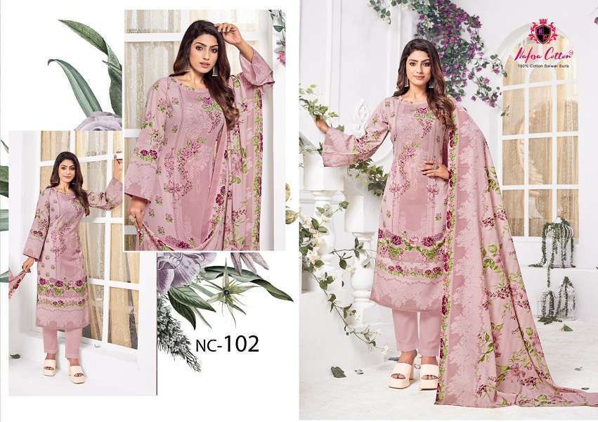 Nafisa Andaaz Karachi Cotton Dress Material Wholesale collection in india