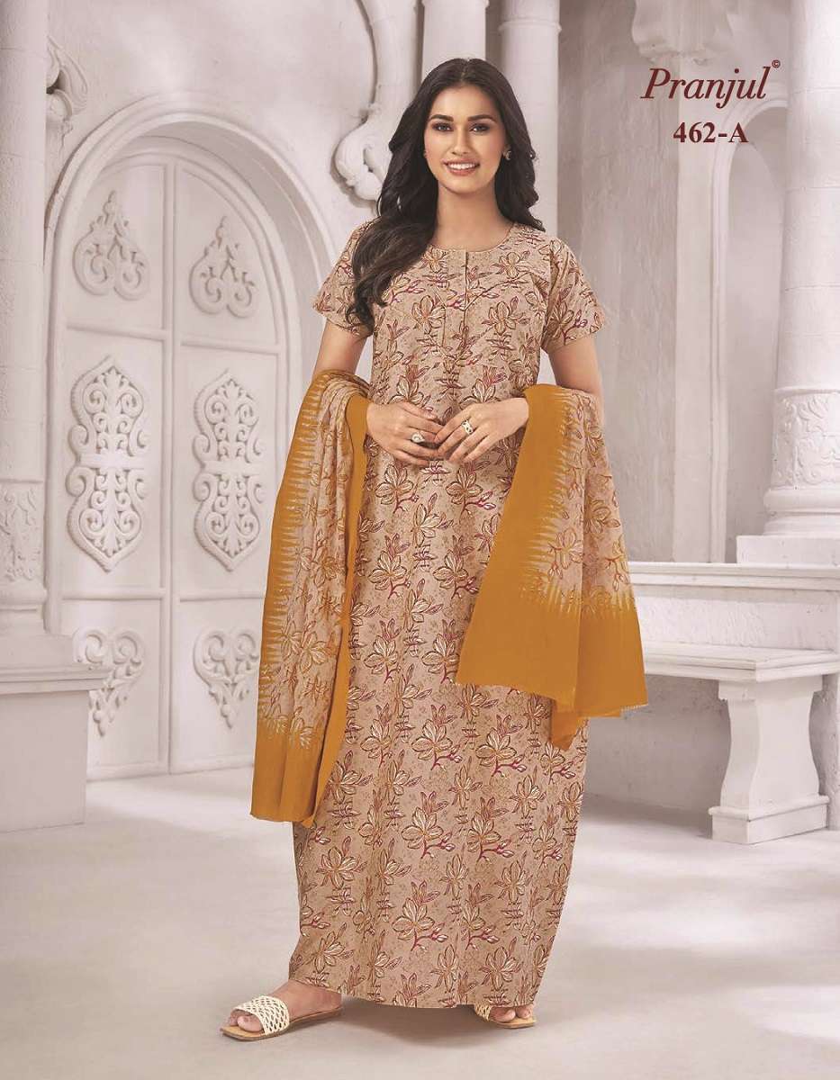 Pranjul Pratishtha Long Nighties With Dupatta -Wholesale Collection in india