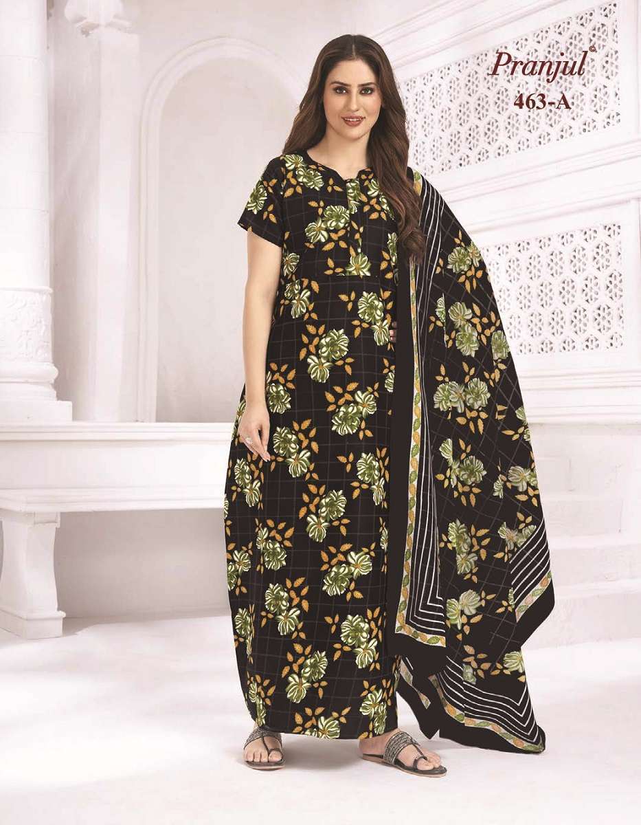 Pranjul Pratishtha Long Nighties With Dupatta -Wholesale Collection in india