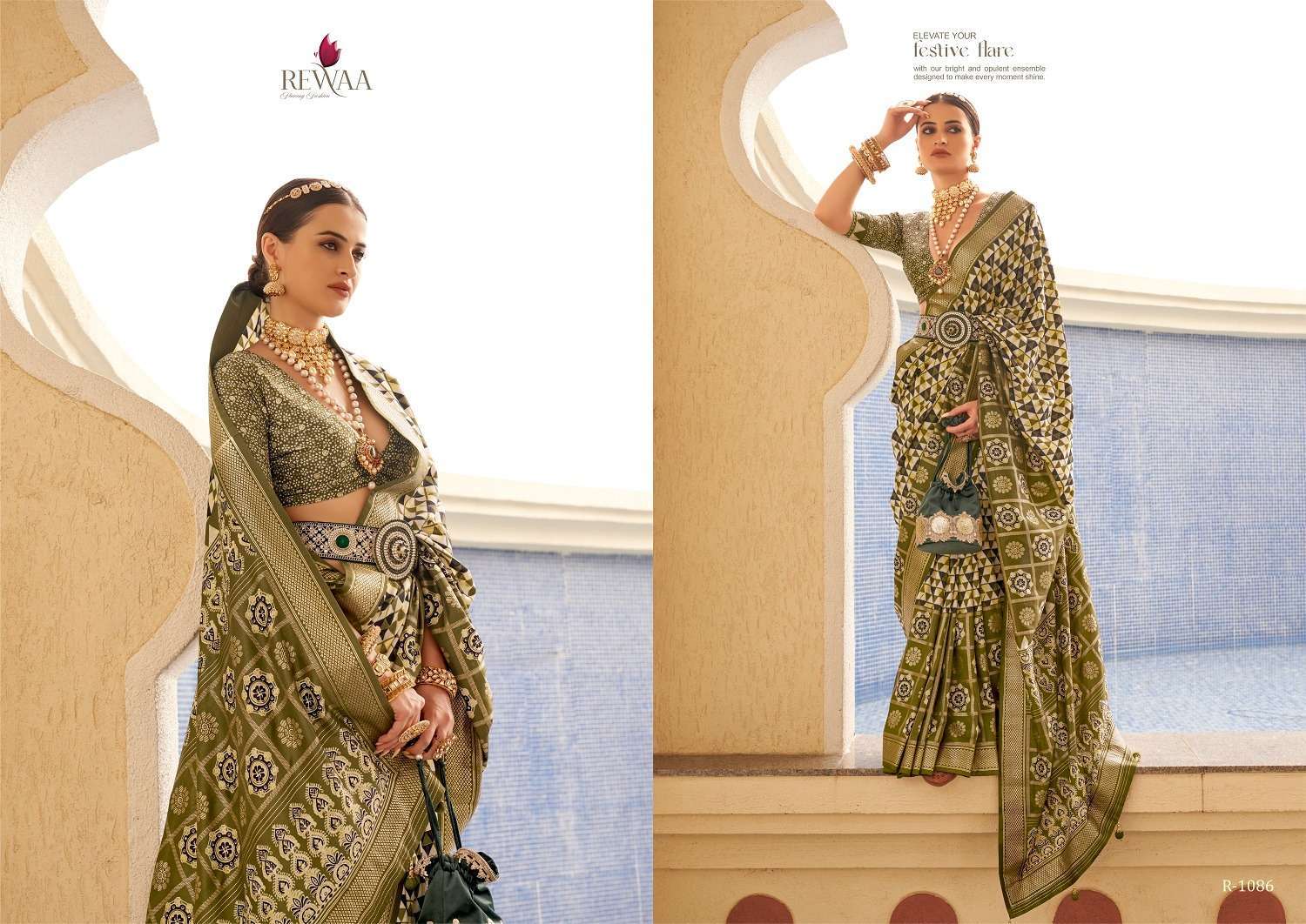 Rewaa Aaranya Silk Blend Designer Saree Ethnic Saree Wholesale manufacture in india