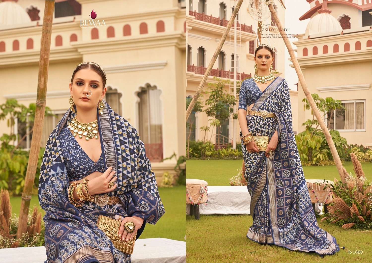 Rewaa Aaranya Silk Blend Designer Saree Ethnic Saree Wholesale manufacture in india