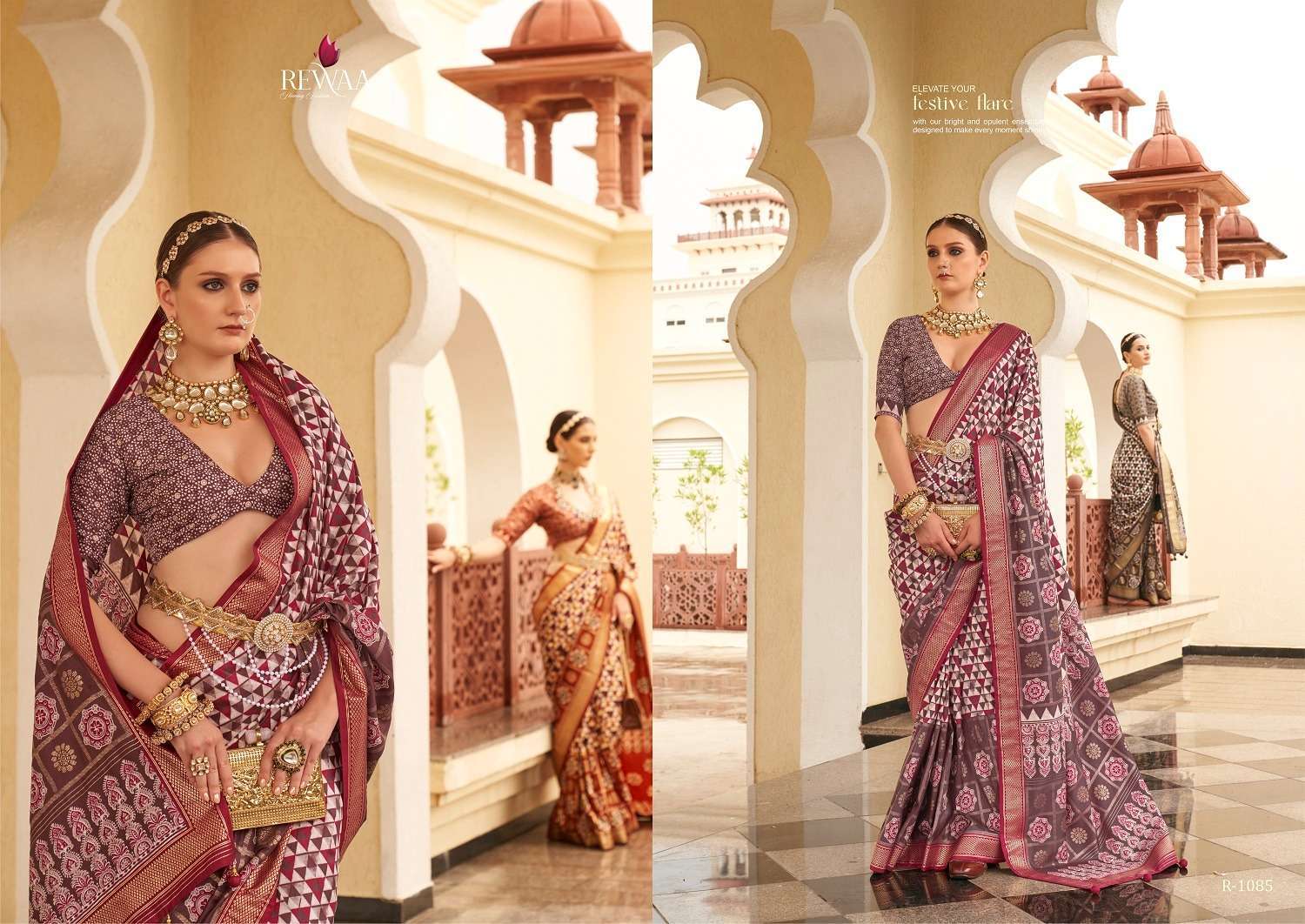 Rewaa Aaranya Silk Blend Designer Saree Ethnic Saree Wholesale manufacture in india