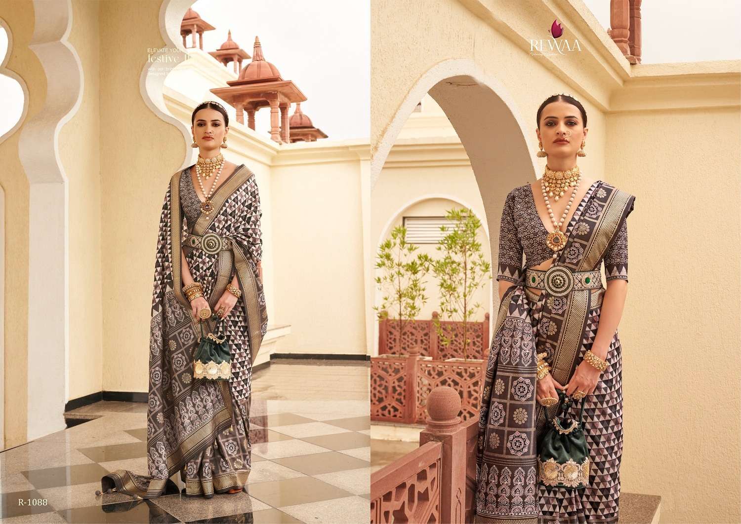 Rewaa Aaranya Silk Blend Designer Saree Ethnic Saree Wholesale manufacture in india
