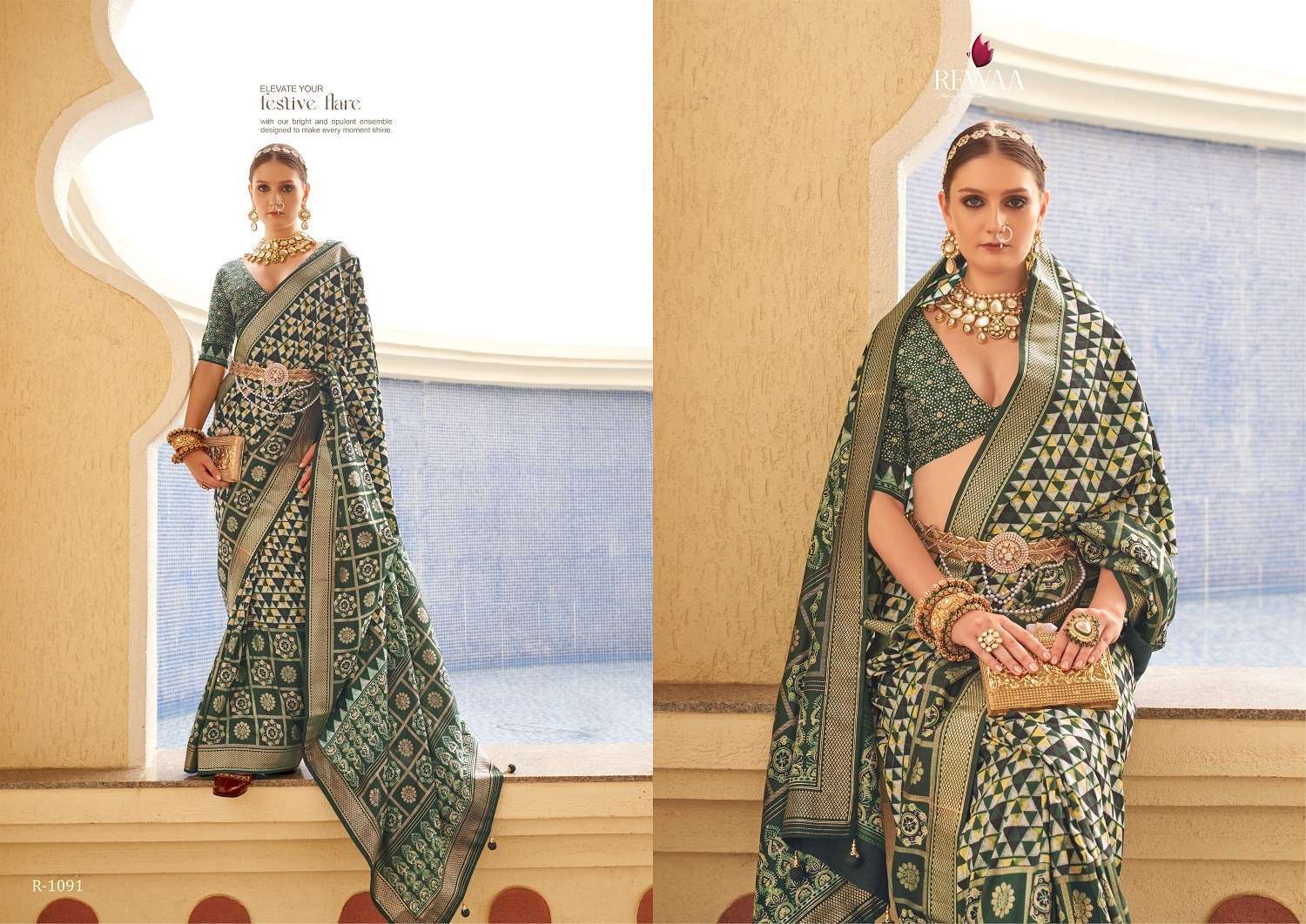 Rewaa Aaranya Silk Blend Designer Saree Ethnic Saree Wholesale manufacture in india