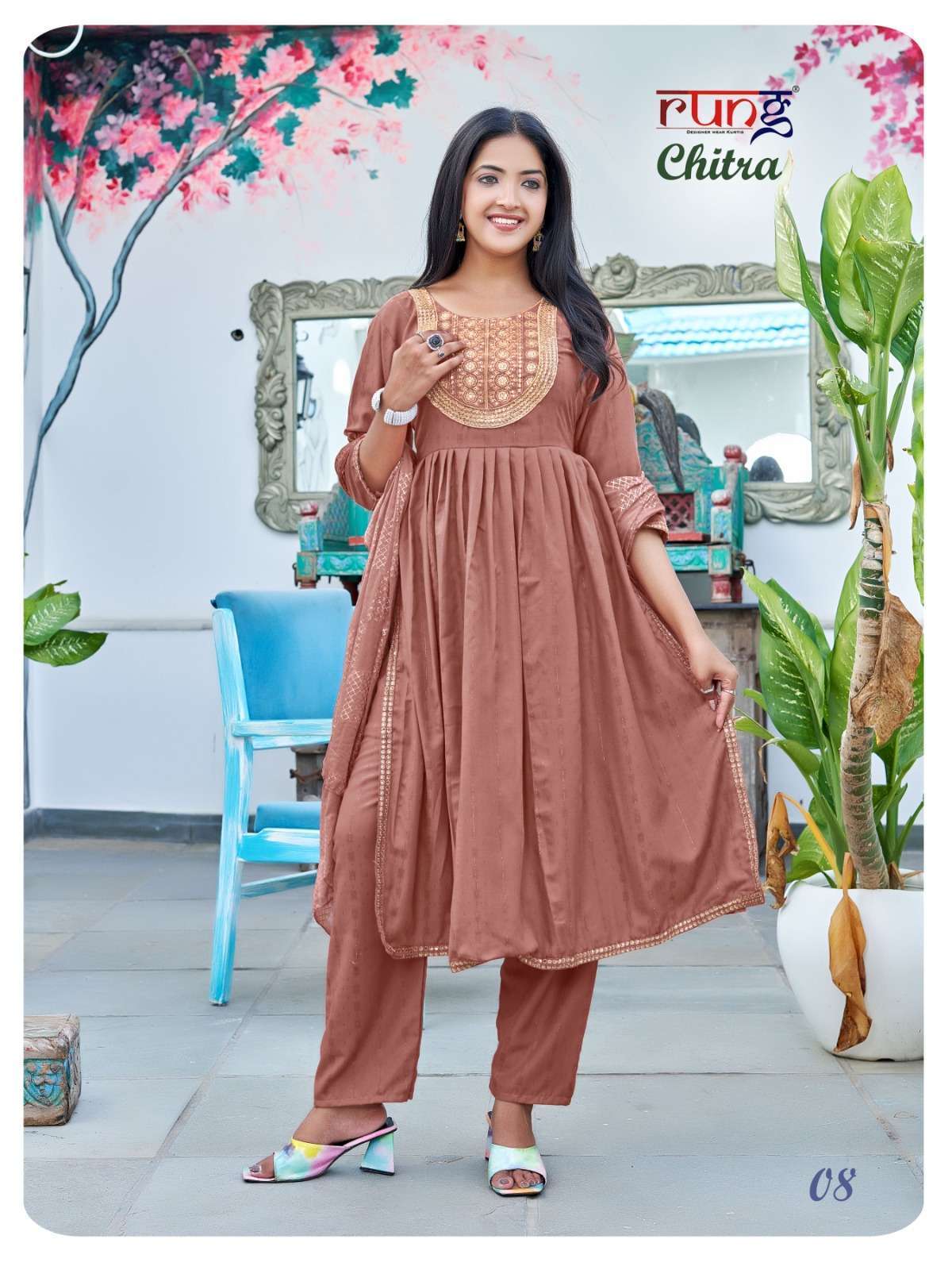 Rung Chitra Kurti With Pant & Dupatta Nayra Kurti Wholesale manufacture in india