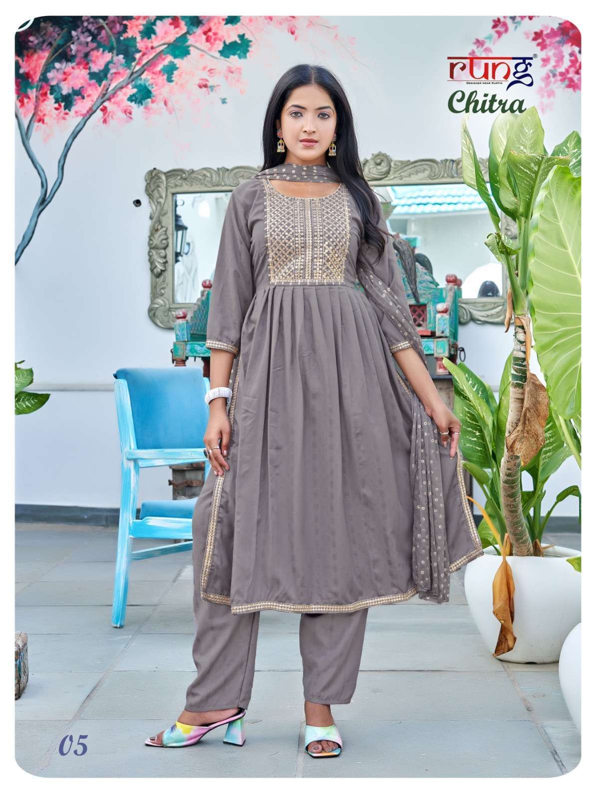 Rung Chitra Kurti With Pant & Dupatta Nayra Kurti Wholesale manufacture in india