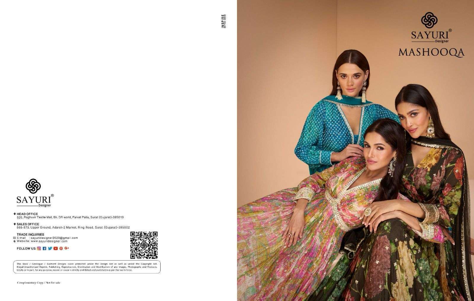 Sayuri Designer Mashooqa Designer Salwar Kameez Wholesale collection in india