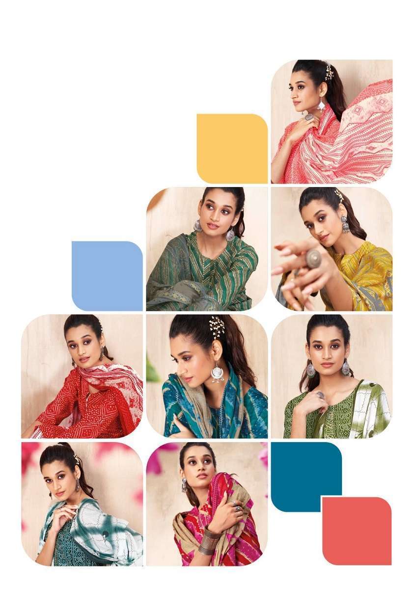 Suryajyoti Bandhani Lehriya Vol-4 Readymade Kurti Pant With Dupatta Wholesale collection in india